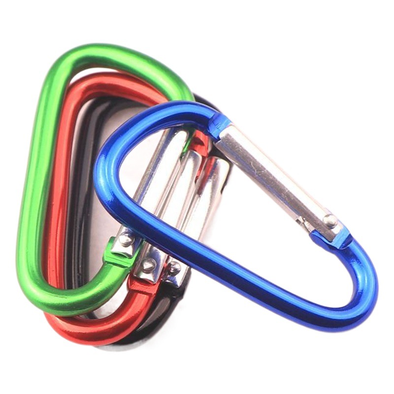 Manufacturer Wholesale No. 5 D-Shaped 4.0 Line Thick Aluminum Alloy Carabiner Outdoor Camping Style Backpack Headphone Equipment Hanging Buckle