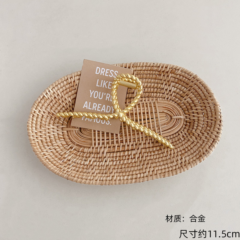 Horquilla con lazo de perlas, clip de tiburón de metal de alta calidad para mujer, horquilla, media lazo en la parte posterior de la cabeza, clip de agarre pequeño, tocado