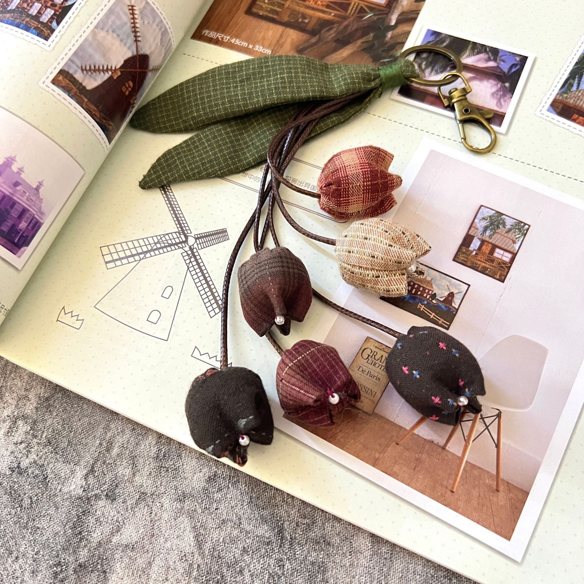 Bordado hecho a mano DIY creativo colgante adulto principiante patchwork bordado bolsa de regalo de coche bordado colgante