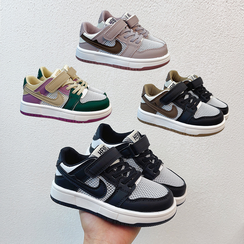 Aj Shoes 2026 Spring and Summer Boys' Sports Shoes Girls' Casual Mesh Breathable Sneakers White Shoes Lightweight for Small and Medium-Sized Children