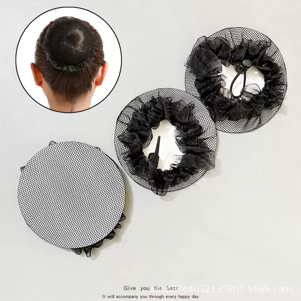 Invisible Hair Net for Updos, Stewardess Ballet Exam Children's Bun Hairpiece, Dance Hair Accessory for Updos