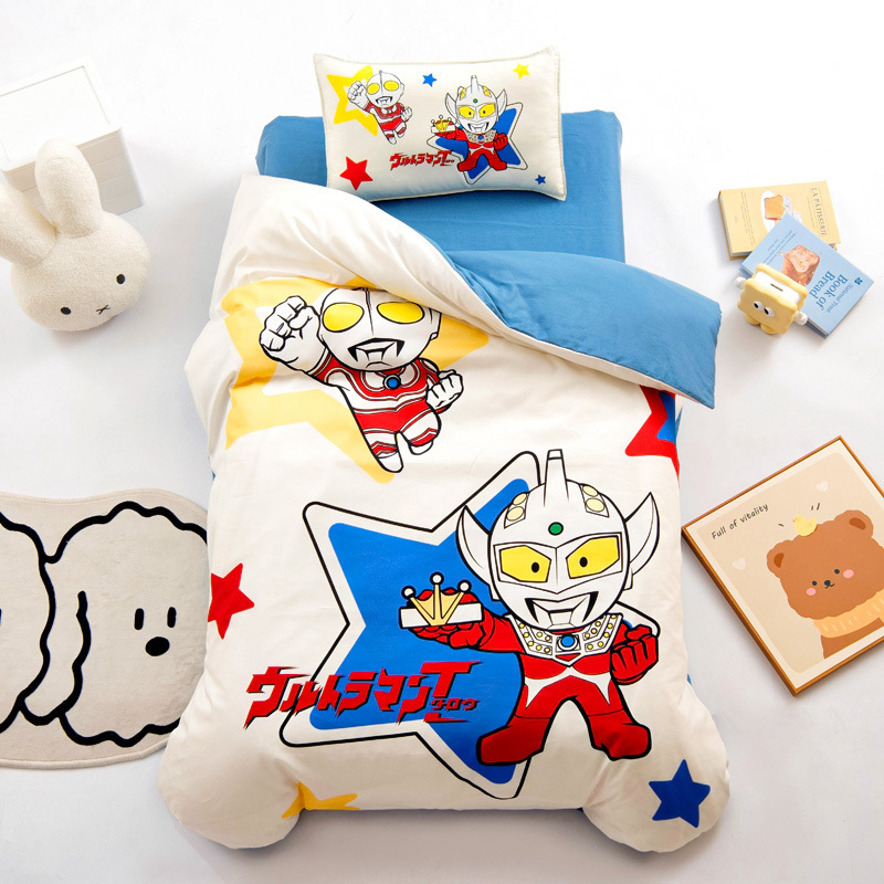 Altraman algodón jardín de infantes colcha de tres piezas set colcha de bebé siesta en el jardín de infantes ropa de cama
