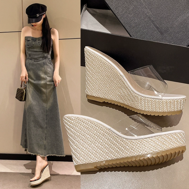 Летняя европейская и американская внешняя торговля сандалии на склоне с водонепроницаем