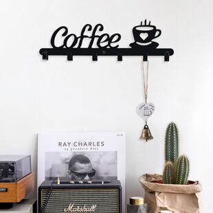 Creative Wall Hanging Happy Family, Swan, Coffee English Iron Hook Metal Key Decorative Hook