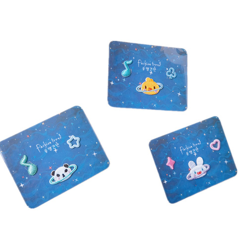INS Cartoon Fabric Embroidered Shoe Stickers Sneakers Canvas Bag Self-Adhesive Seamless Planet Meteor Flower Rabbit Cloth Stickers
