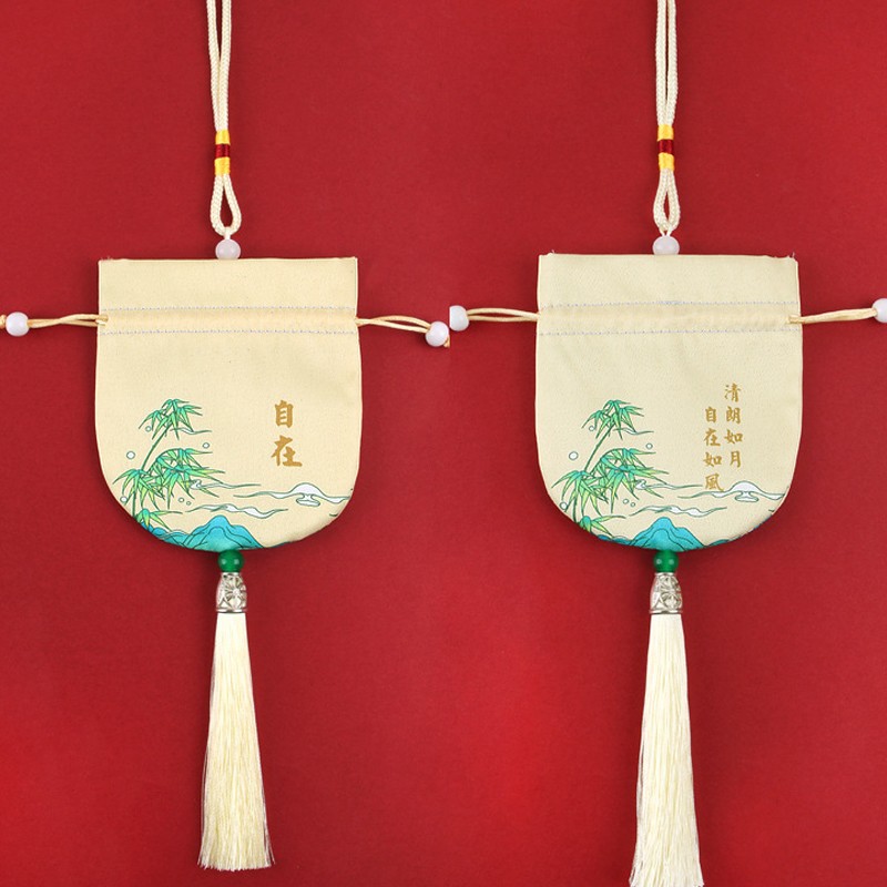 Dragon Boat Festival bolsita de brocado bolsita vacía bolsita portátil antiguo coche colgante Dragon Boat Festival regalo