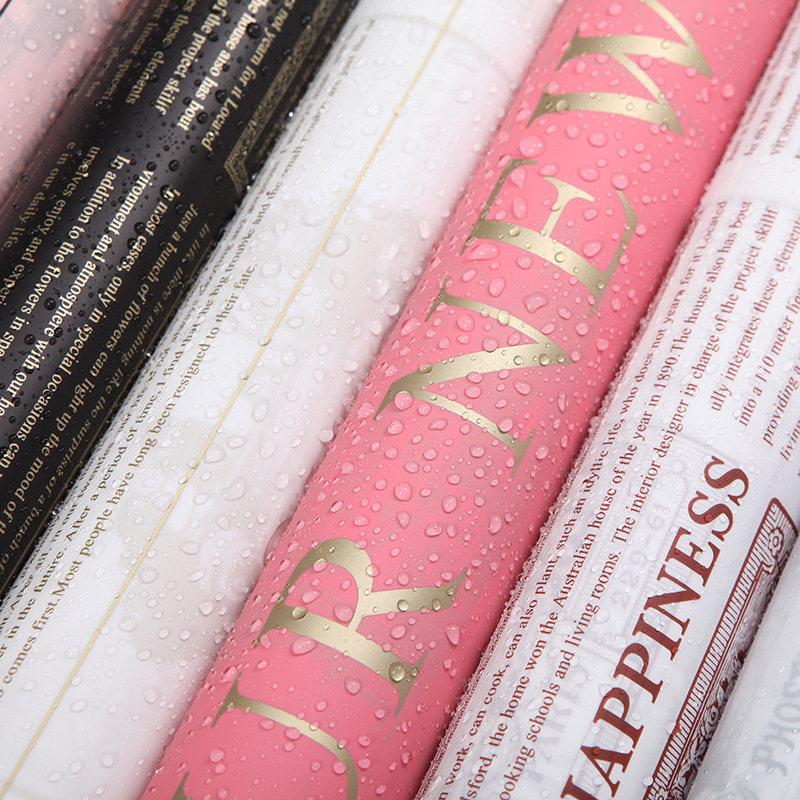 valentines-day-waterproof-flower-bouquet-packaging-paper-korean-style-love-print-material-black-white-pink-champagne-purple valentines-day-waterproof-flower-bouquet-packaging-paper-korean-style-love-print-material-black-white-pink-champagne-purple