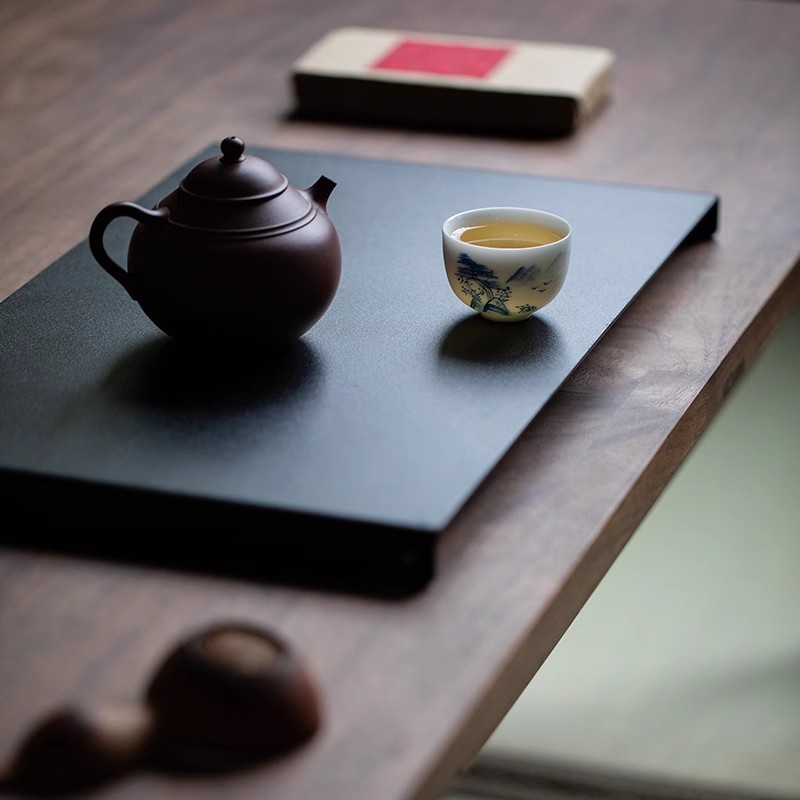 铁艺茶棚干泡盘壶承茶托盘日式茶席摆件花瓶花盆景托盘底座