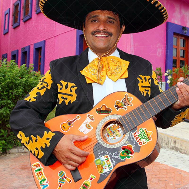 Nuevo México carnaval fiesta decoración pegatinas México Día de los muertos decoración etiqueta adhesiva