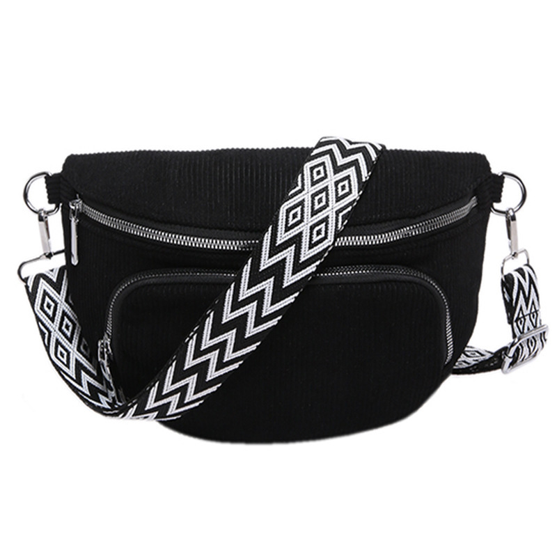 Cross-border Explosive Large Size Waist Bag Chest Bag Large Capacity Women's Bag Corduroy Velvet Korean Women's Bag Shoulder Crossbody Bag Cross-border Explosive Large Size Waist Bag Chest Bag Large Capacity Women's Bag Corduroy Velvet Korean Women's Bag Shoulder Crossbody Bag