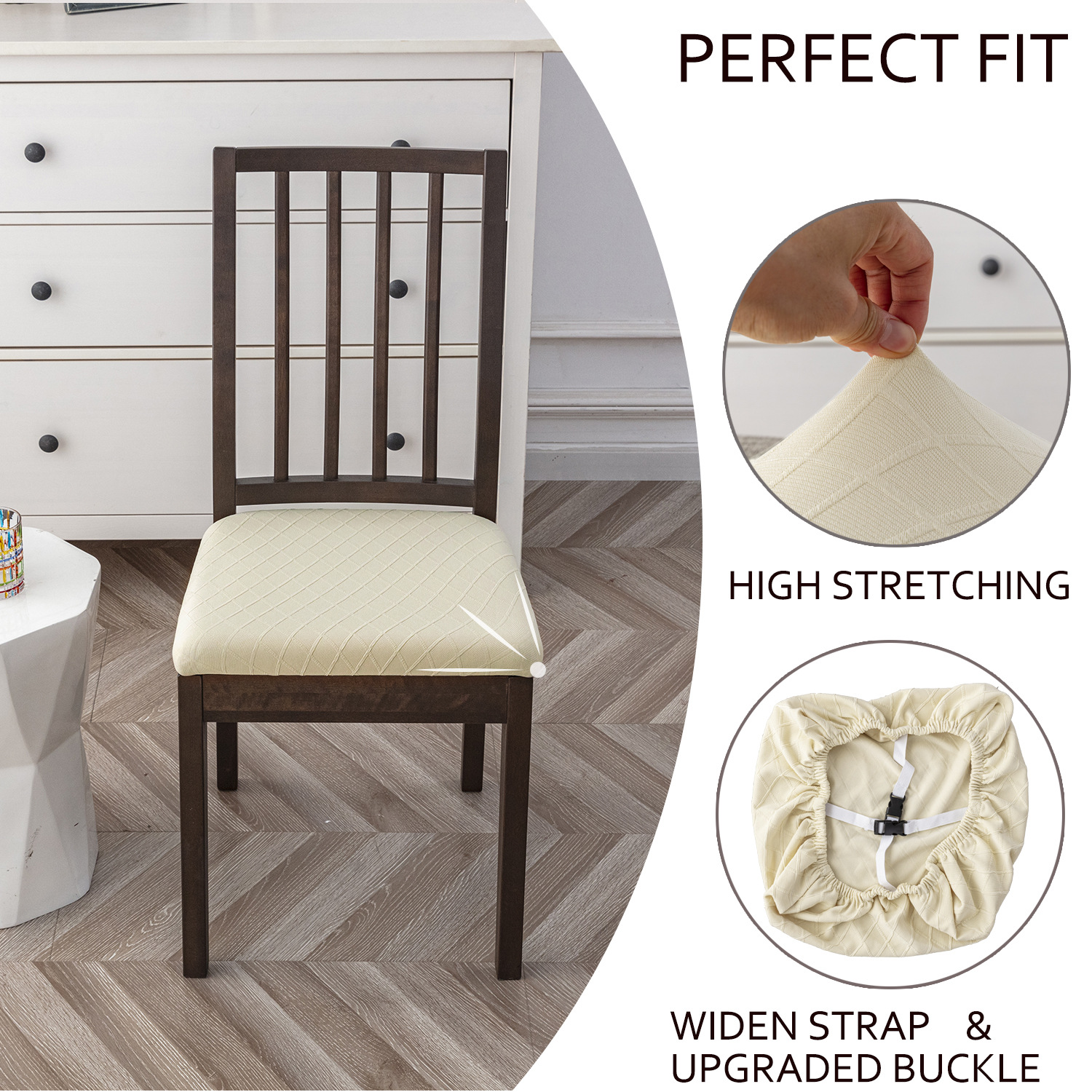 Cubierta de asiento anti-derrames de silla de diamante transfronteriza Getty, mesa de comedor de hotel, cubierta de silla universal doméstica