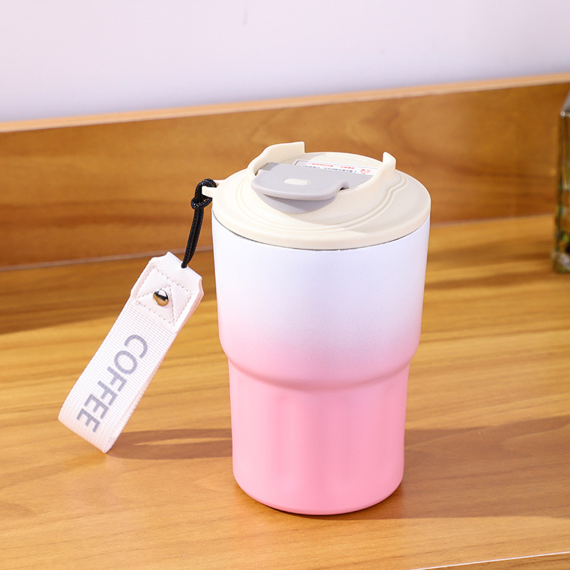 Bebida individual degradada rosa y blanca