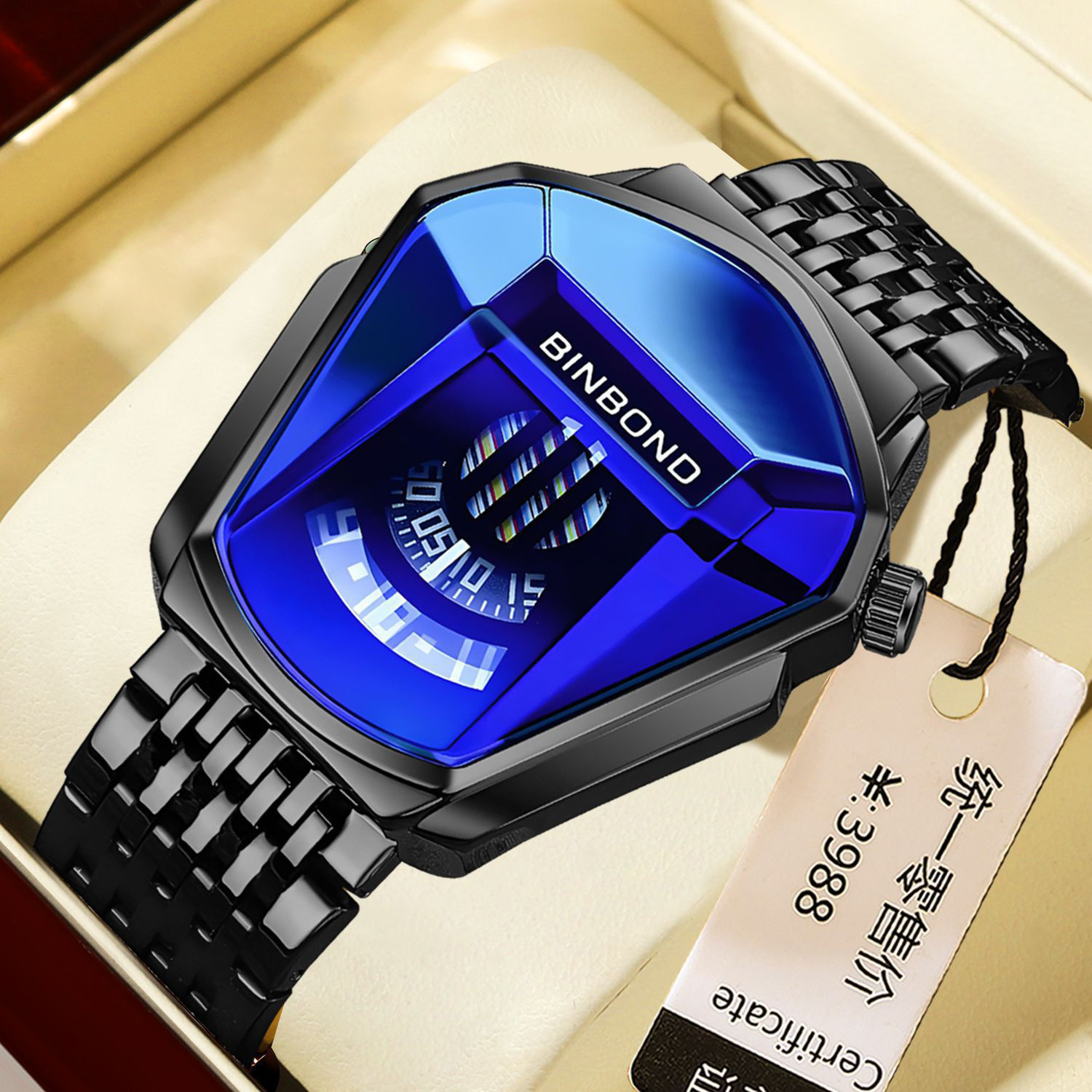 时尚个性男士手表潮流大盘手表风格机车概念手表男霸气款黑科技表