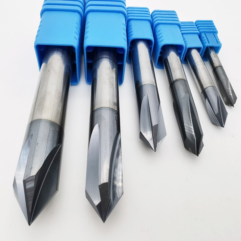 钨钢4刃涂层整体硬质合金倒角刀4*90度  6*90度 8*90度 12*90度