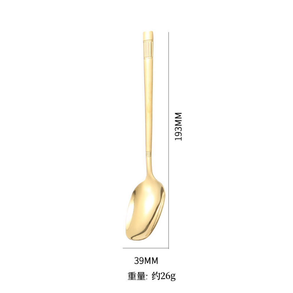 랜턴 스푼 골드 [강한 던지기] 샌드블래스트 처리된 손잡이