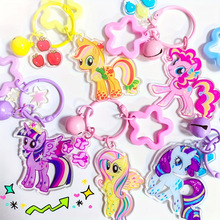 I 65915 Cartoon acrylic bell keychain ��ͨ�ǿ�������Կ�׿�