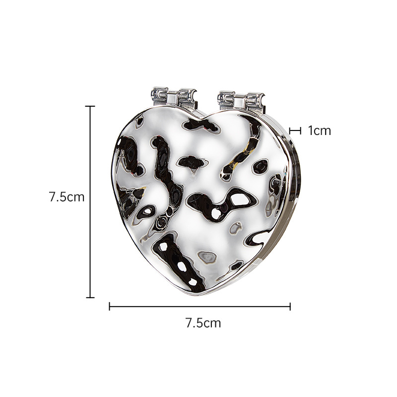 Espejo pequeño portátil mini espejo de maquillaje portátil de doble cara dormitorio de estudiantes espejo plegable de mano hogar hembra