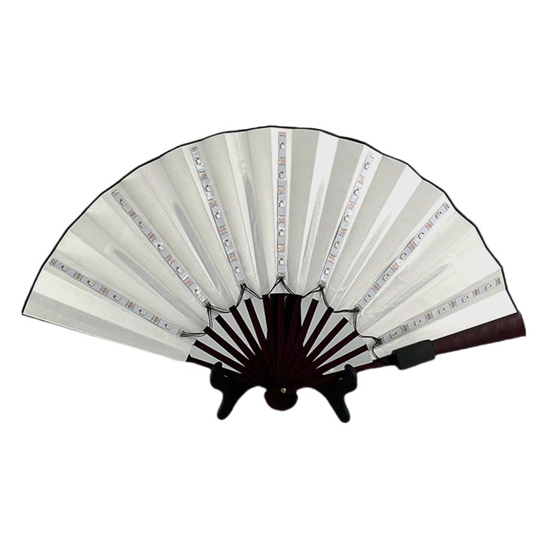 8-pulgadas luminoso ventilador luminoso colorido LED luminoso plegable ventilador bar discoteca fiesta escenario atmósfera props