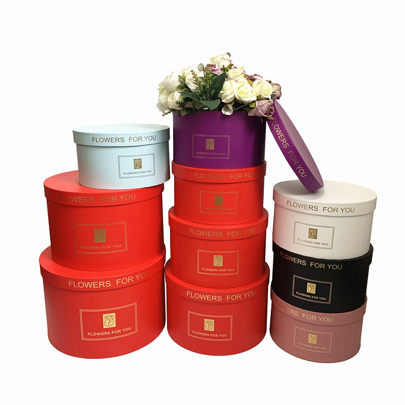 奥力派   大号 圆形抱抱桶  套五  鲜花礼盒 花盒 圆桶盒 礼品盒
