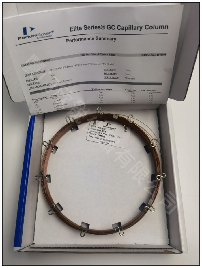 美国珀金埃尔默PERKINELMER气相色谱柱PE毛细管N9316427