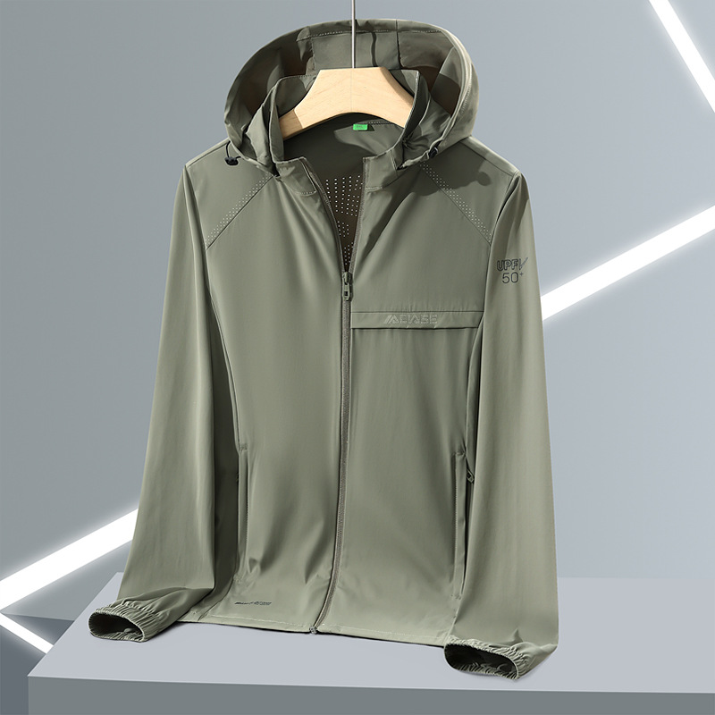 New Sunscreen Clothing Men's Fishing Summer Solid Color Coat Ice Silk Cool Quick-drying Breathable Skin Clothing Women's Sunscreen Clothing