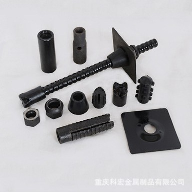 重庆中空锚杆 钻头锚头连接套筒 止浆塞钢垫板 球型螺母配件厂家