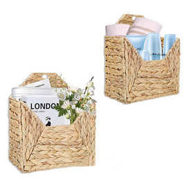 水葫芦草编收纳篮钥匙杂物收纳筐墙壁水果零食篮杂志信封筐干花篮