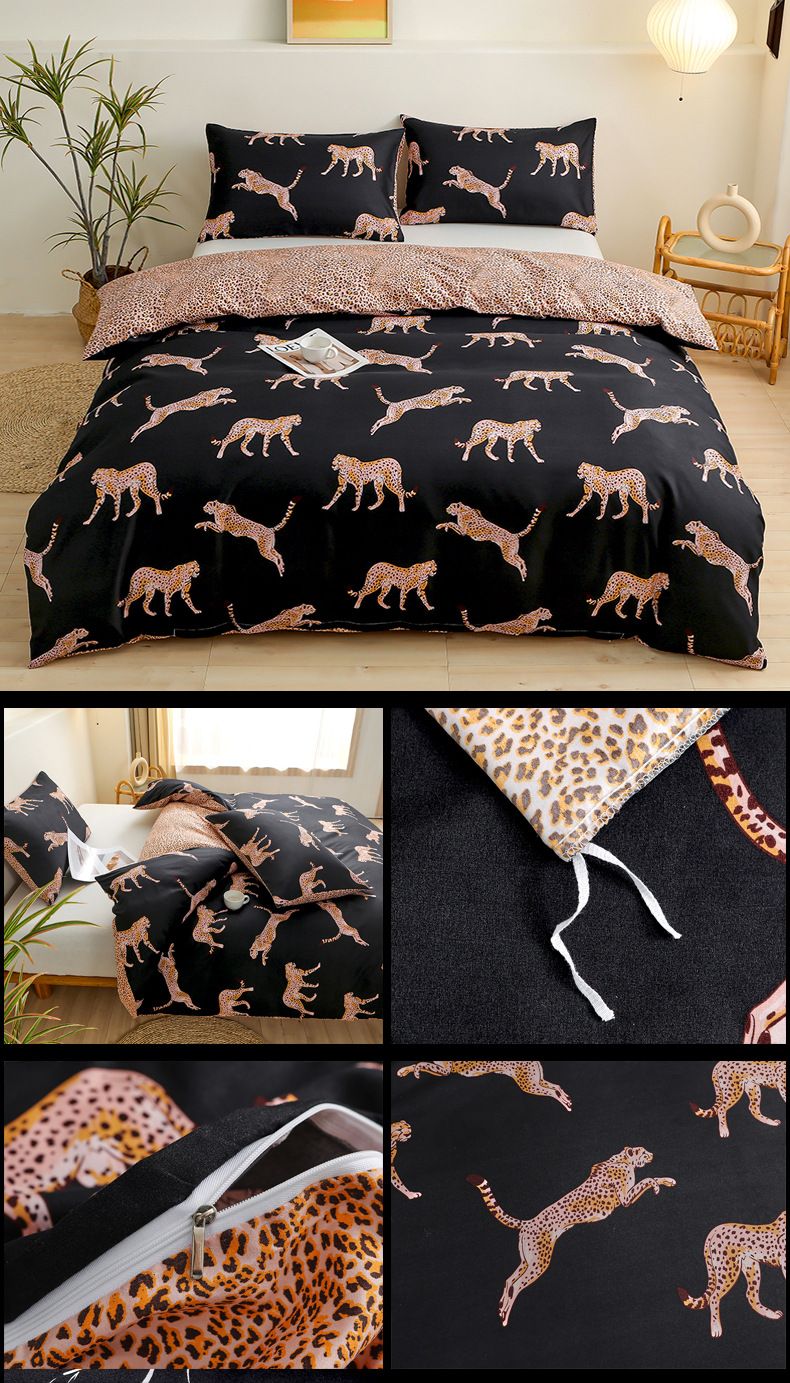 Articles de literie, textiles de maison, draps, ensemble de quatre pièces, draps à poches profondes_voghion.com