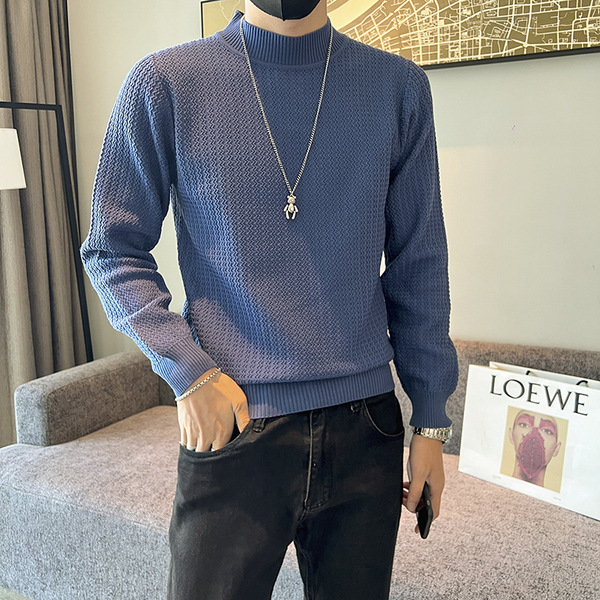 Demi-season solid color base Japanese trend knitted sweater for…