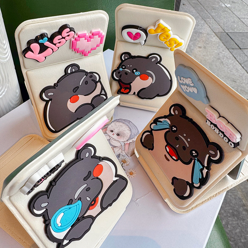 Cute handheld folding mirror for students for traveling
