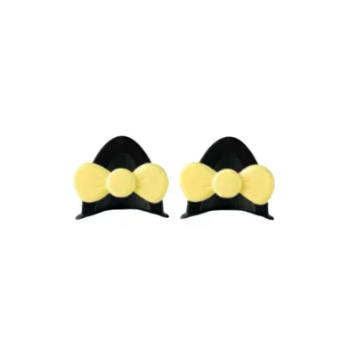 Dəbilqə (Kaska) aksesuarları, Accessories, Bows - cat-eared-butterfly-black-and-yellow