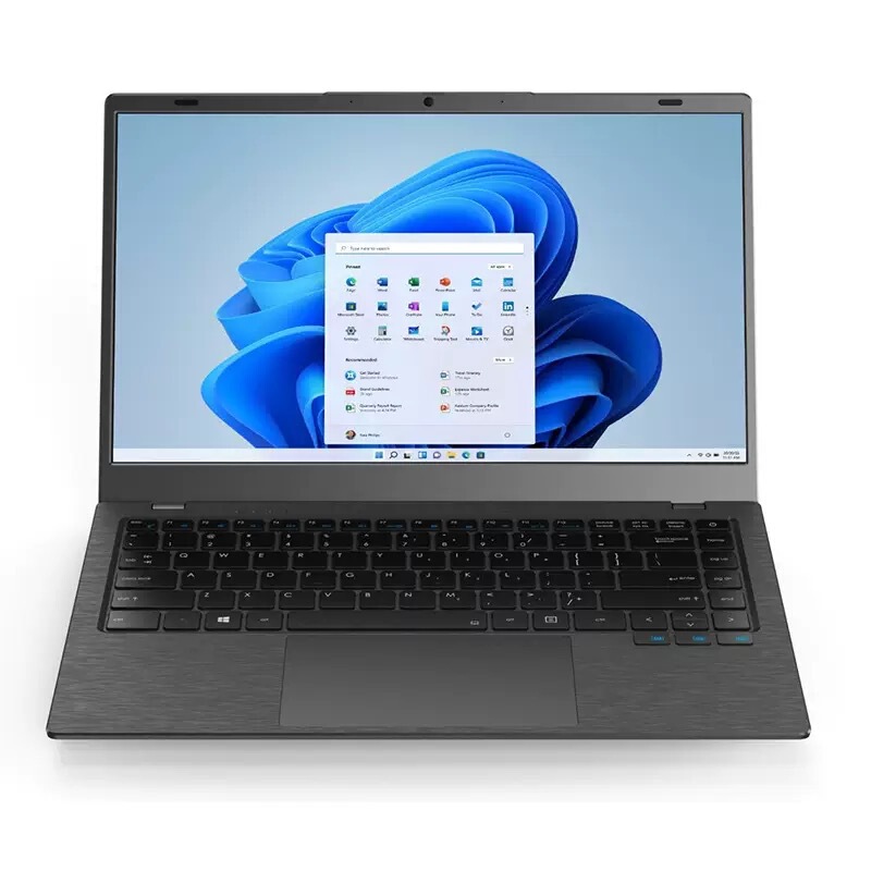 A New 14inch N4000 Gray Brushed Business Office Student Gaming Notebook, Thin and Light Laotop