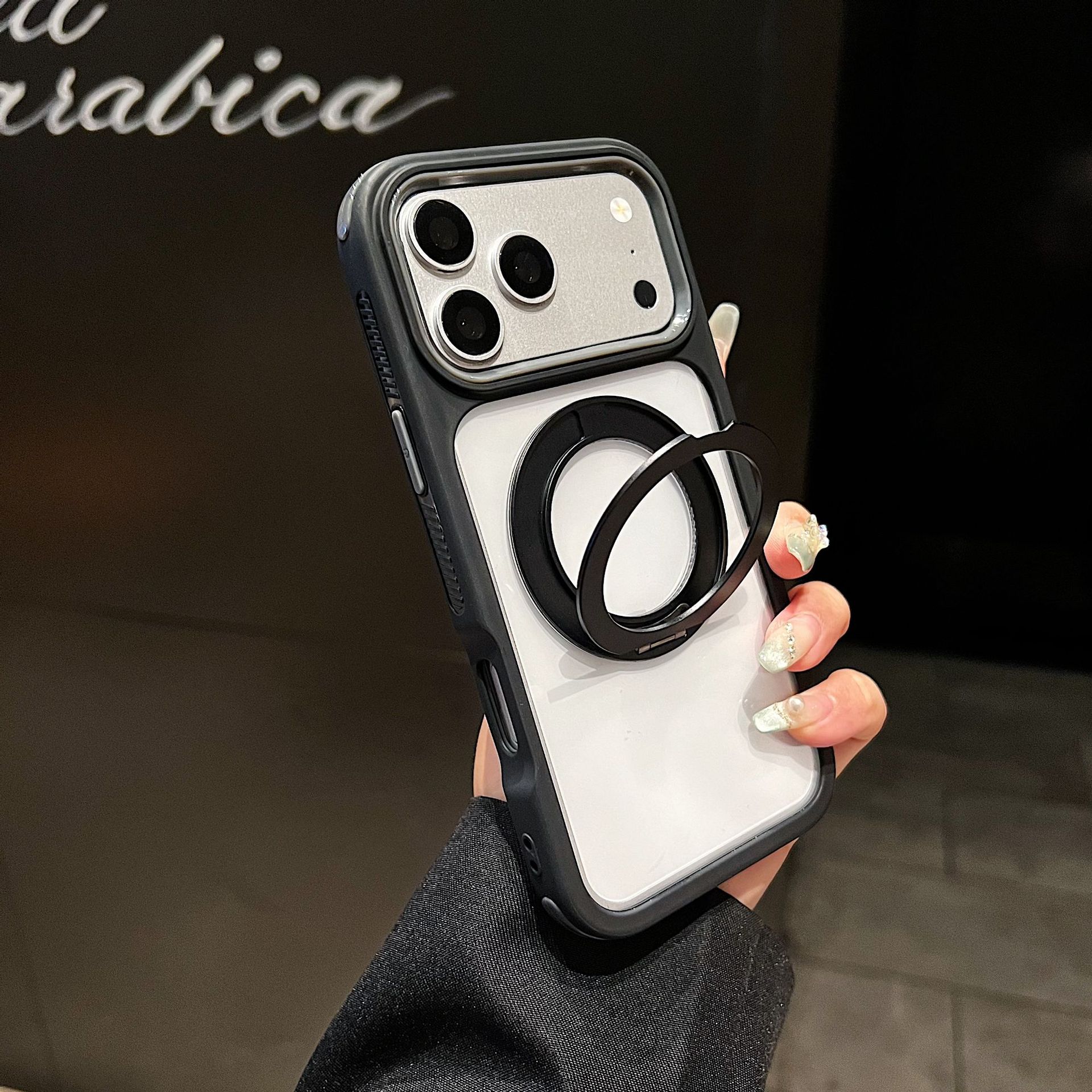 Funda con Soporte Magnético para iPhone 18 Pro Max PC Giratoria 360 Grados Anticaídas