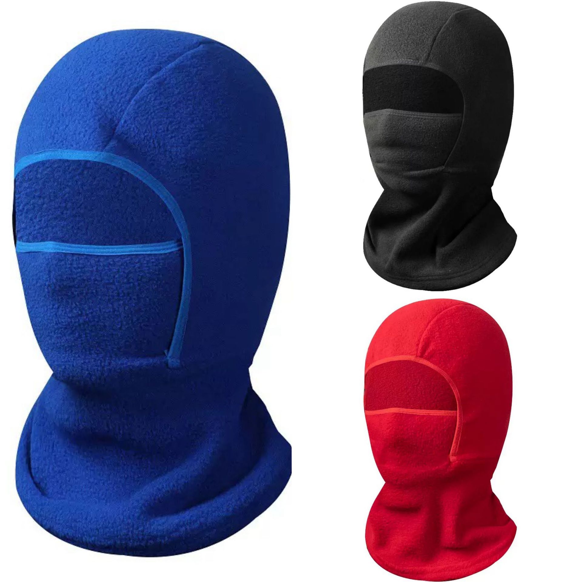 Winter Family Ski Mask Fleece-Lined Face Protection Hood Outdoor Windproof and Cold-Proof Warm Cycling Mask Ski Equipment