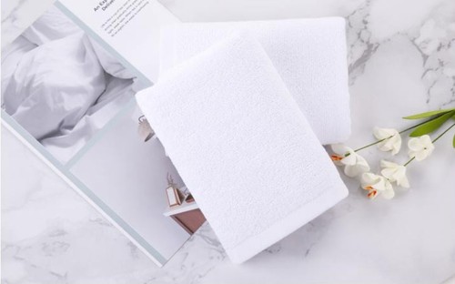 Golden towel hotel pure white plain woven pure white square towel 4607 pure cotton plain small square towel