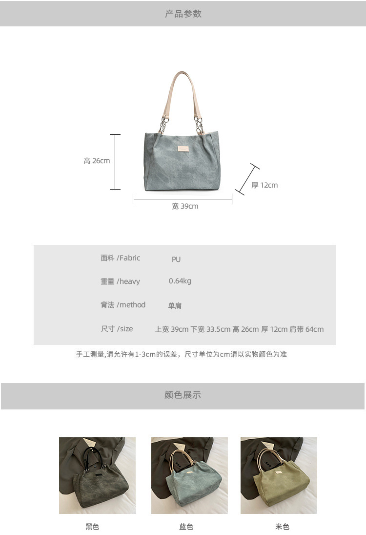 Korean style simple and versatile bag for women, new summer 2025 fashion and niche handbag, large capacity tote bag for commuting details Picture