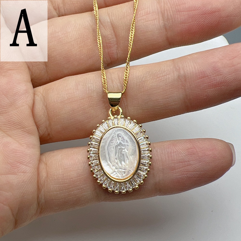 1 Piece Quantity Simple Style Commute Round Copper Zircon Pendant Necklace In Bulk