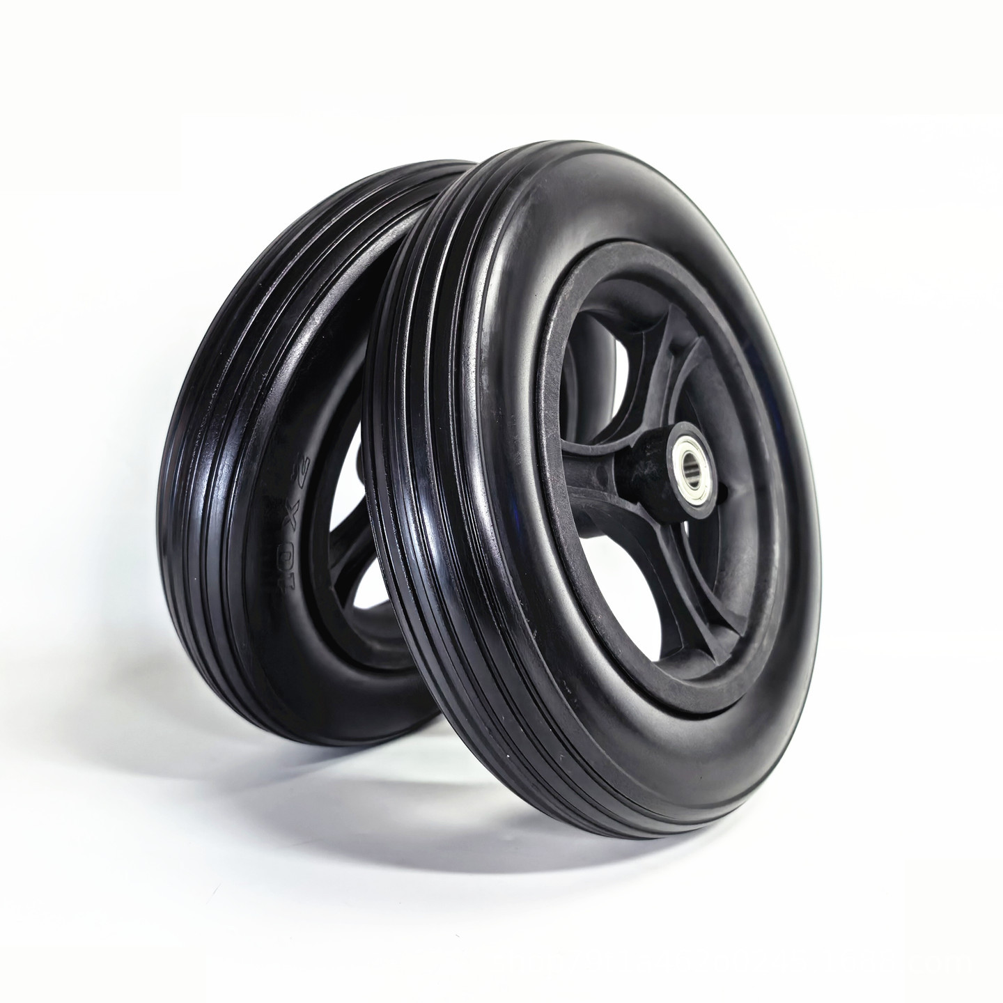 10x2.0 solid tire wheel assembly 10inch explosion-proof tire wheel for electric wheelchairs, baby strollers, and hand-pulled shopping carts