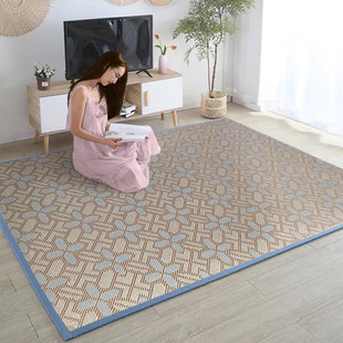 Thickened Ice Rattan Mat Summer Carpet Living Room Tatami Bay Window Dormitory Mat Kang Mat Baby Anti-Fall Mat Crawling Mat