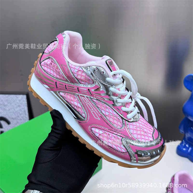 국경 간 대외 무역 BV Wang Yibo Zhou Yutong 같은 스타일 스포츠 및 캐주얼 신발 여성 컬러 매칭 커플 스타일 아빠 신발