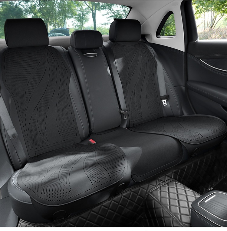 2026 Purple Wind Chime New Leaf Pattern Suede Car Seat Cushion MA10, Suitable for All Seasons