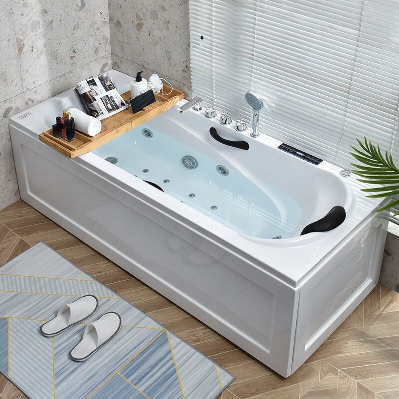 Freestanding Acrylic Bathtub with Skirted Surround, Surfing Function, Constant Temperature, and Smart Features