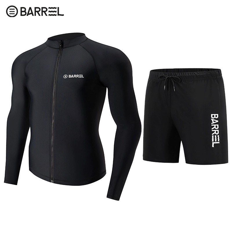 Korean Style Diving Suit Couple Men's plus size Jellyfish Suit Scuba Suit Split Sun-proof Adult Long-sleeved Surfer Suit Swimwear