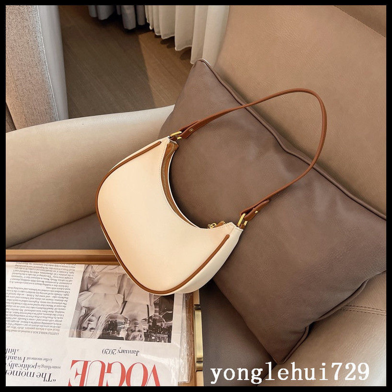 2026 New Trendy Women's Bag, Crescent-Shaped Underarm Bag, High-Quality Stylish Shoulder and Handbag with Contrasting Colors, New Moon Saddle Bag 2026 New Trendy Women's Bag, Crescent-Shaped Underarm Bag, High-Quality Stylish Shoulder and Handbag with Contrasting Colors, New Moon Saddle Bag