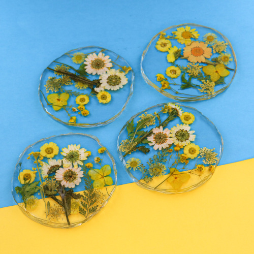 Round cut coaster mirror glue mold ins style ornaments placemat epoxy resin silicone mold set