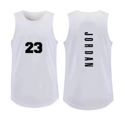 2026 model sports men's printed tank top, quick-dry sleeveless breathable mesh T-shirt, men's fitness crew neck