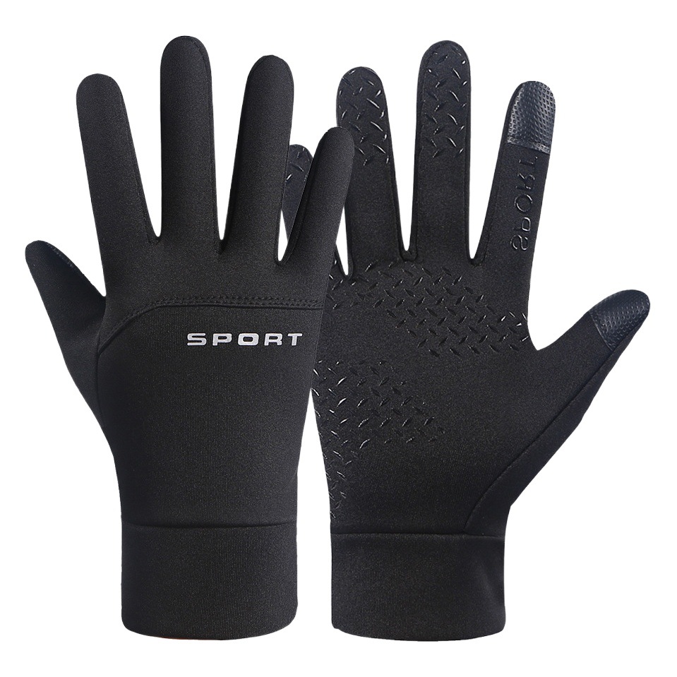 A prueba de viento impermeable polar forrado guantes calientes a prueba de otoño e invierno frío ciclismo dedo completo para llevar hombres y mujeres guantes guapos