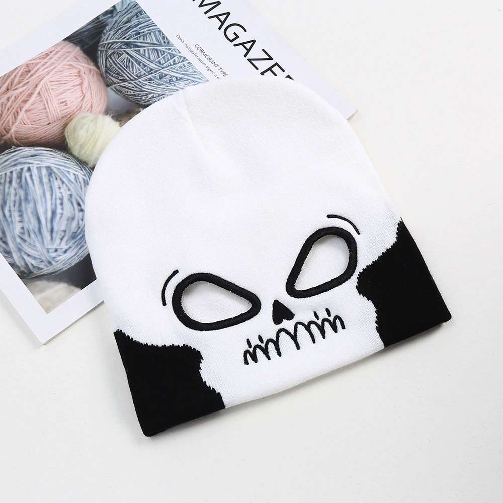 Личность смешная зимняя теплая вязаная шапка мультфильм повседневное платье детский пуловер тренд холодная шляпа дикая шерстяная шапка