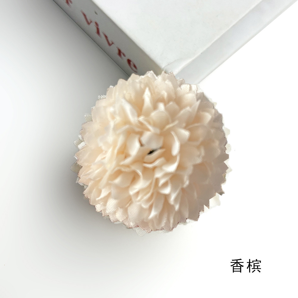 Simulación de laosina crisântemo flores de ping-pong crisântemo diel accesorios de ropa toque de cabeza diente de león acompañante caja de regalo