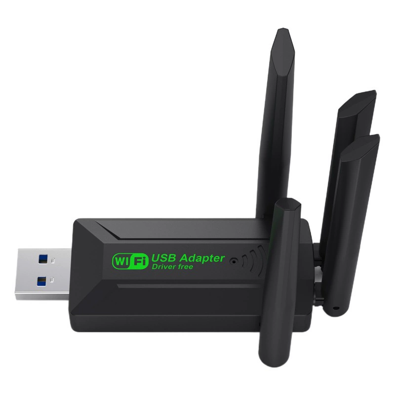 Беспроводная сетевая карта Гигабитная Двухчастотная компьютерная USB-приемник Wi-Fi без драйверов Беспроводная сетевая карта 1300 Мбит/с 5g